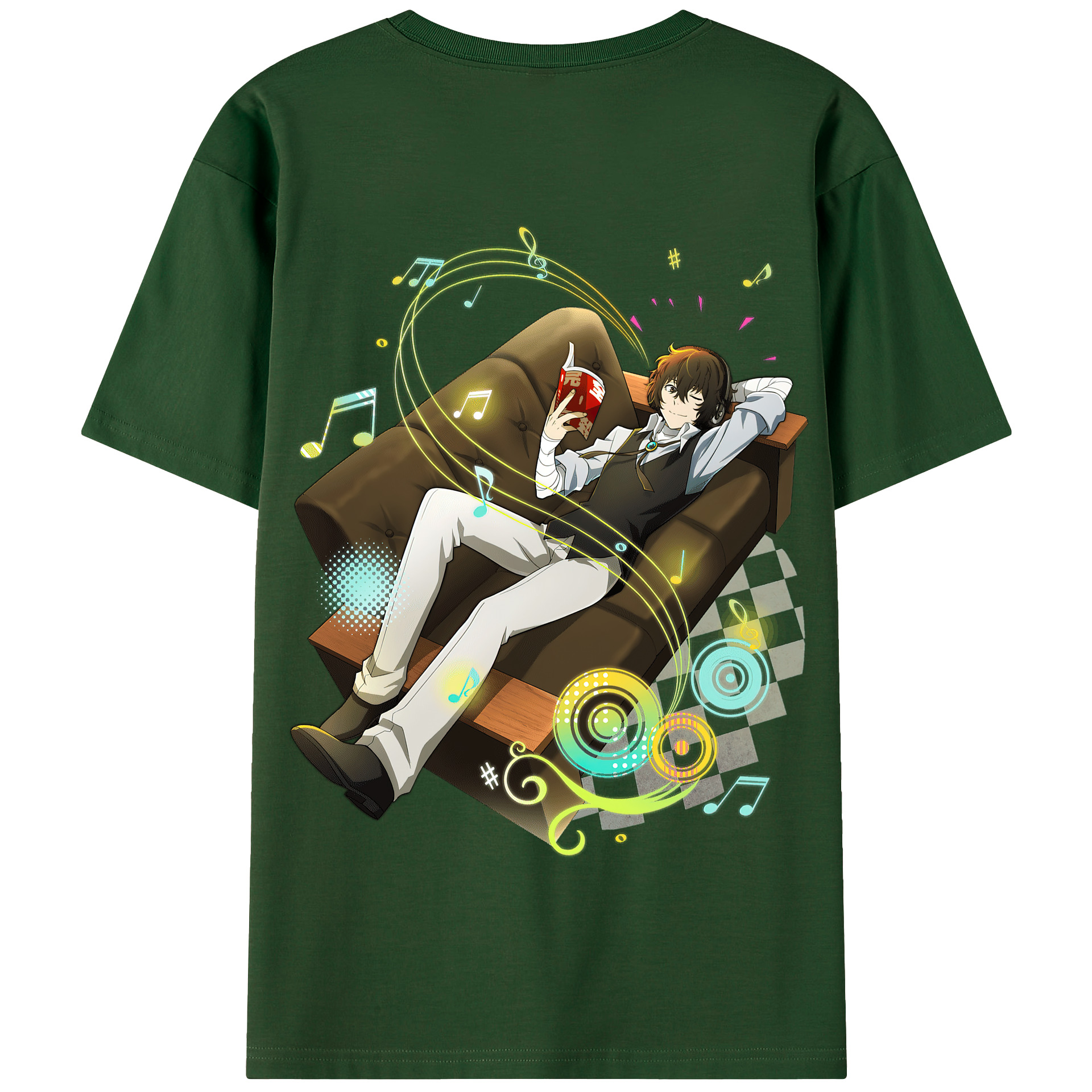 （画像用） 文豪ストレイドッグス Bungo Stray Dogs 綿100％半袖Tシャツ（背面プリント）